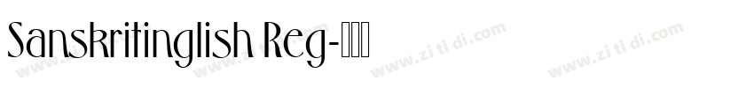 Sanskritinglish Reg字体转换